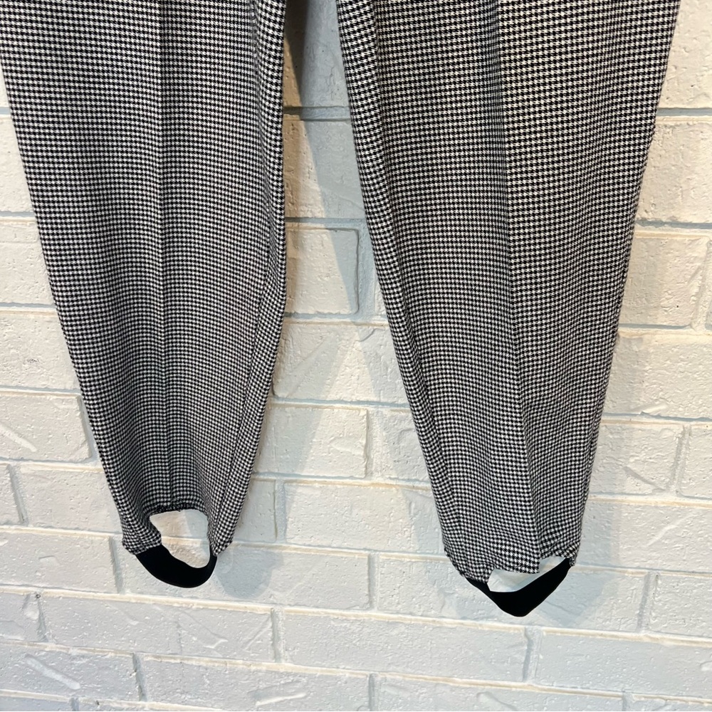 Vintage 90s Counterparts Black Herringbone Tapered Stirrup Pants Womens S - Picture 3 of 9